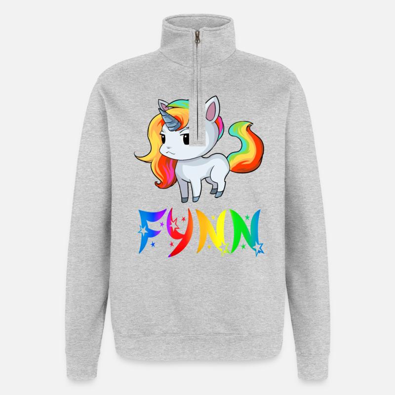 Fynn Einhorn - Quarter-Zip-Sweatshirt - Grau meliert