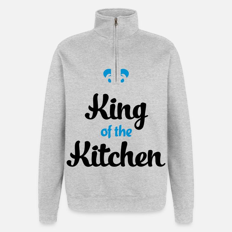 Cuire - Sweat à zip 1/4 - gris chiné