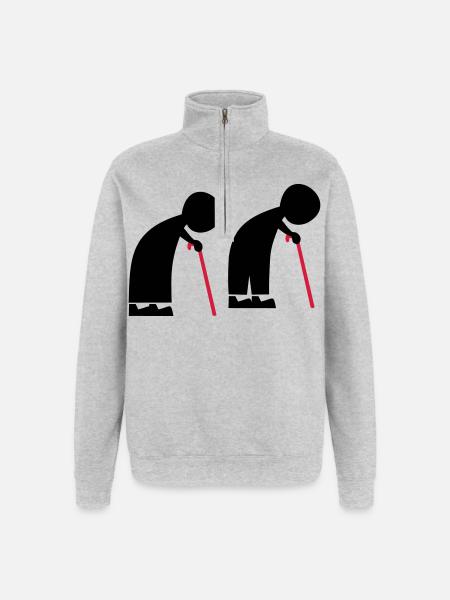 People - Quarter-Zip Sweatshirt - heather grey