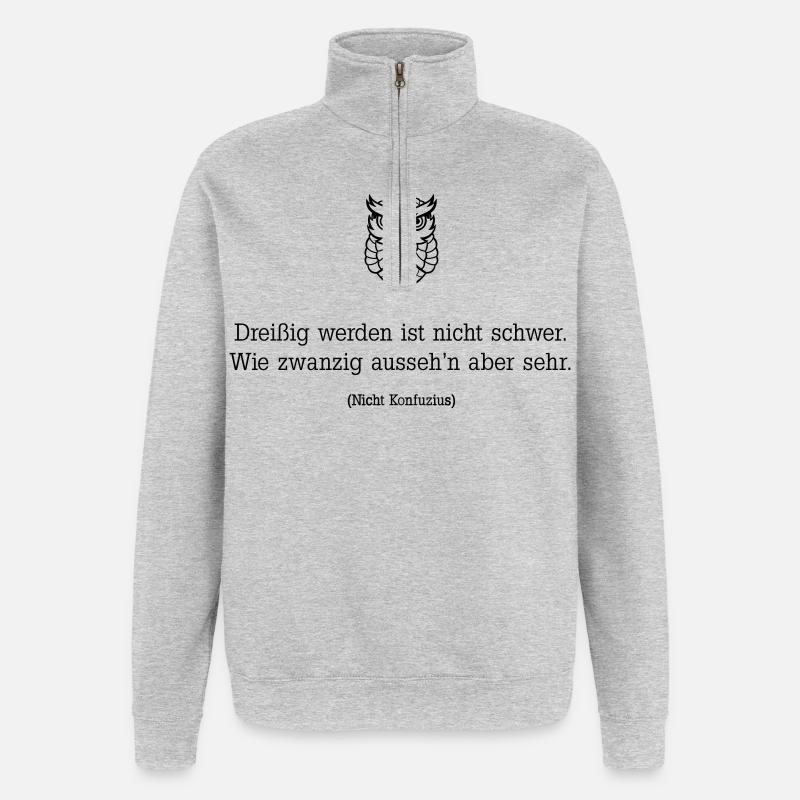 Trente ans, ce n’est pas difficile - Sweat à zip 1/4 - gris chiné