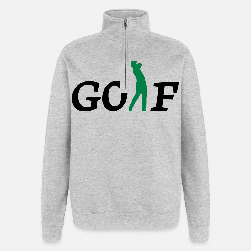 Golf - Quarter-Zip-Sweatshirt - Grau meliert