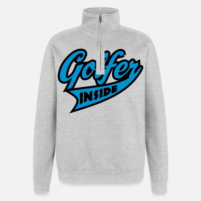 Golf - Quarter-Zip-Sweatshirt - Grau meliert