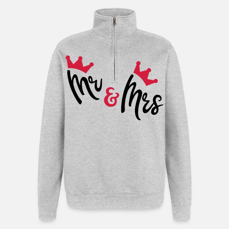 wedding - Quarter-Zip Sweatshirt - heather grey