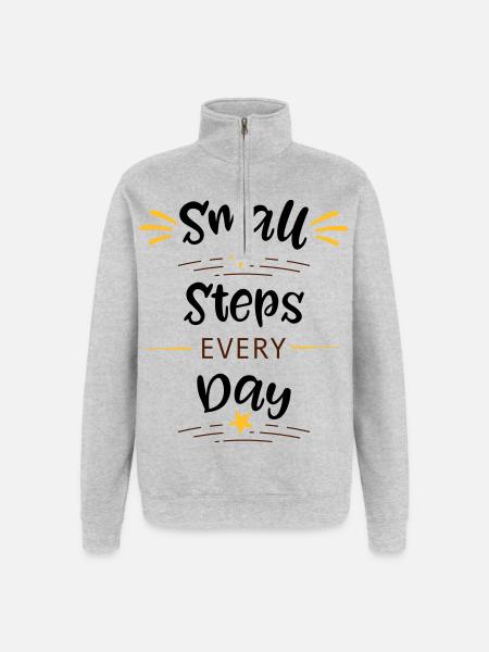 Chaque instant brille Emblème de l’Étoile - Sweat à zip 1/4 - gris chiné