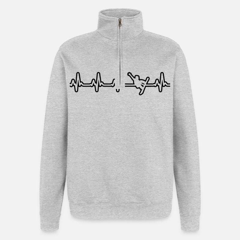 snowboard - Sweat à zip 1/4 - gris chiné