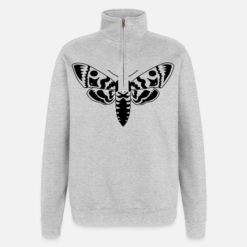 Motte - Quarter-Zip-Sweatshirt - Grau meliert
