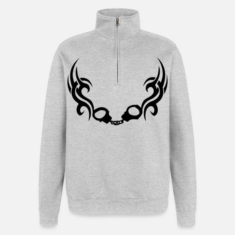 Hand-schellentrible - Quarter-Zip Sweatshirt - heather grey