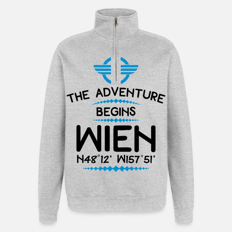 Vienna - Quarter-Zip Sweatshirt - heather grey