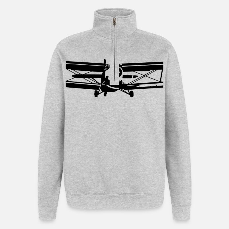 Heliskiing - Quarter-Zip Sweatshirt - heather grey