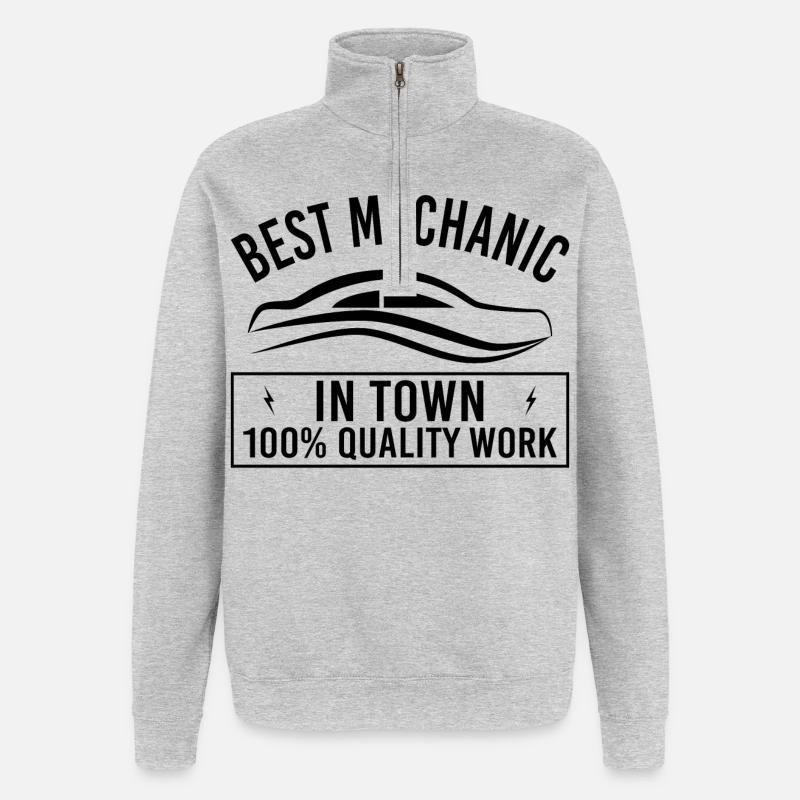 Occupation Engineer in Mechanical Engineering - Quarter-Zip Sweatshirt - heather grey