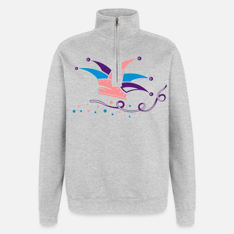 Fool’s Cap Fool’s Hat Carnaval Carnaval - Sweat à zip 1/4 - gris chiné