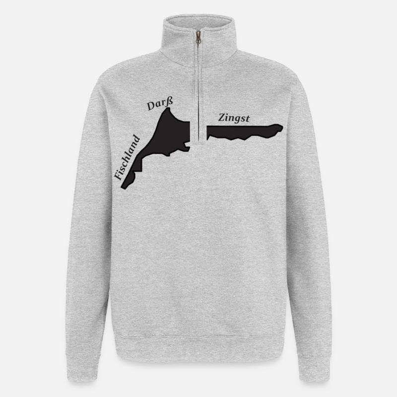 Fischland Darß Zingst - Quarter-Zip-Sweatshirt - Grau meliert