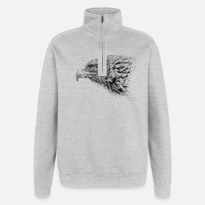 Eagle - Quarter-Zip Sweatshirt - heather grey