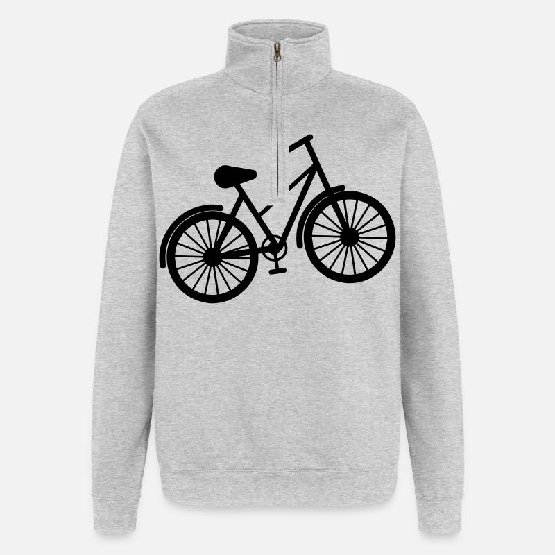 Vélo - Sweat à zip 1/4 - gris chiné