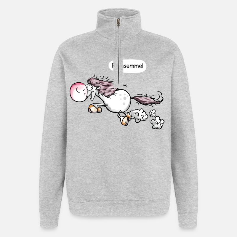 Die Rennsemmel - Quarter-Zip-Sweatshirt - Grau meliert