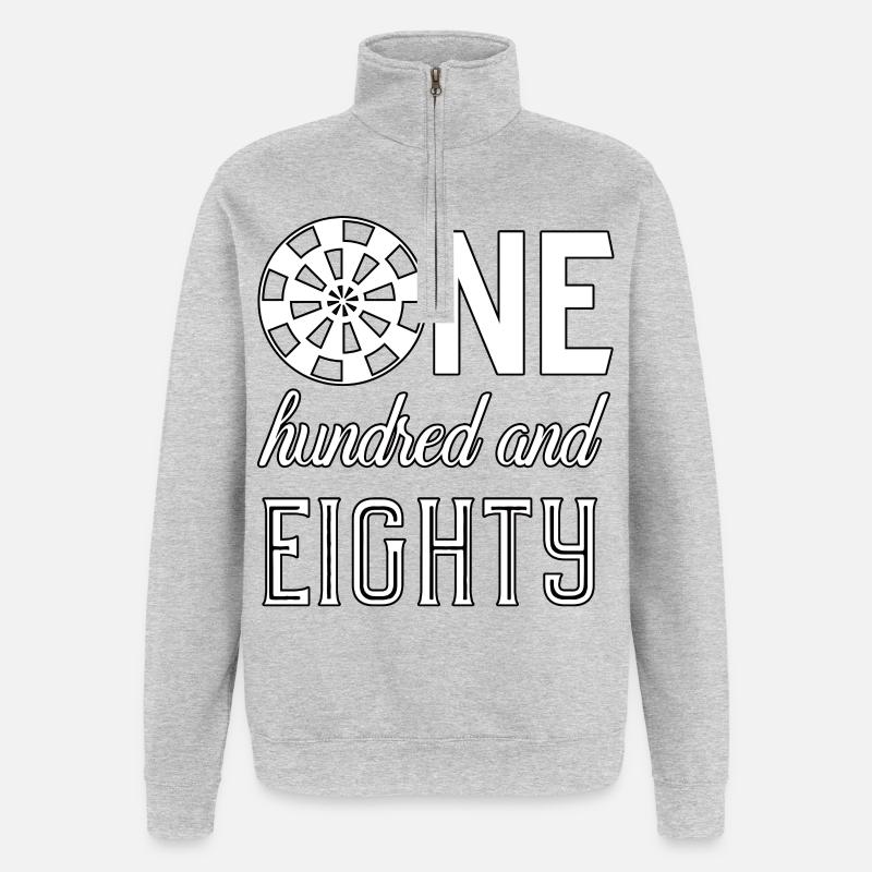 Fléchettes fléchettes - Sweat à zip 1/4 - gris chiné