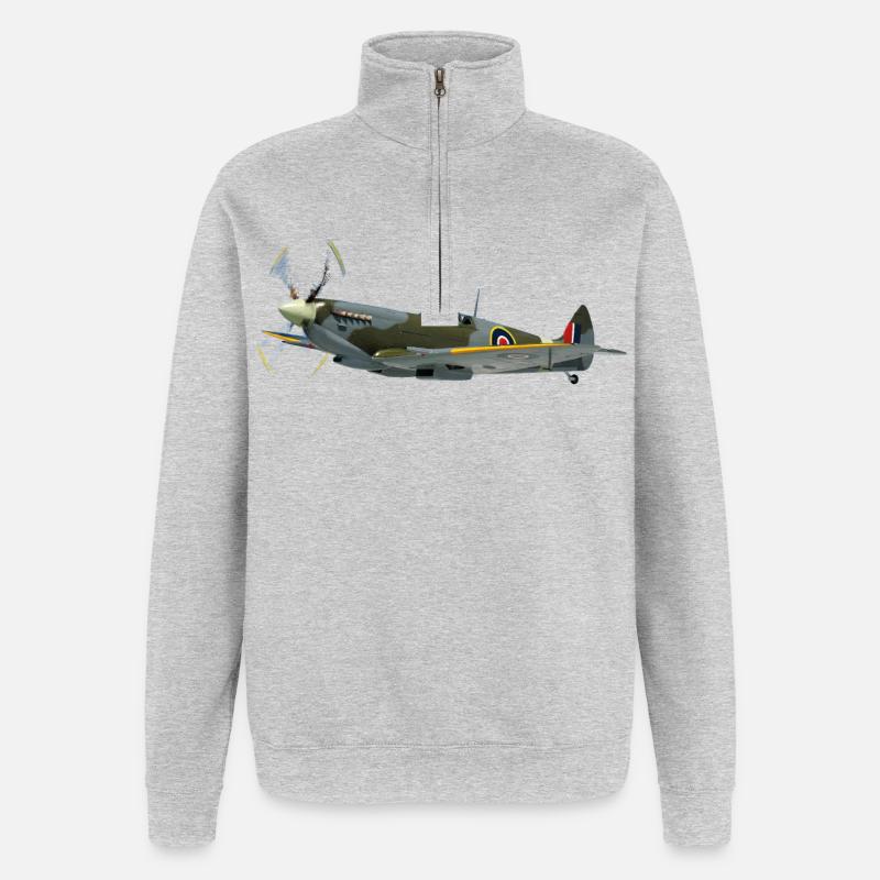 spitfire6 - Quarter-Zip Sweatshirt - heather grey