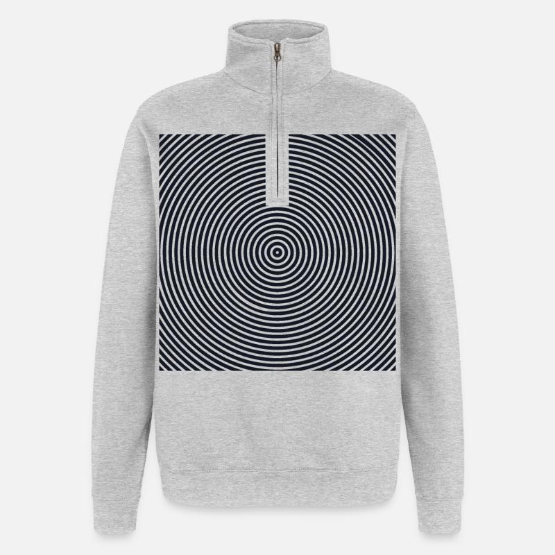 Hypnosis Pattern - Quarter-Zip Sweatshirt - heather grey
