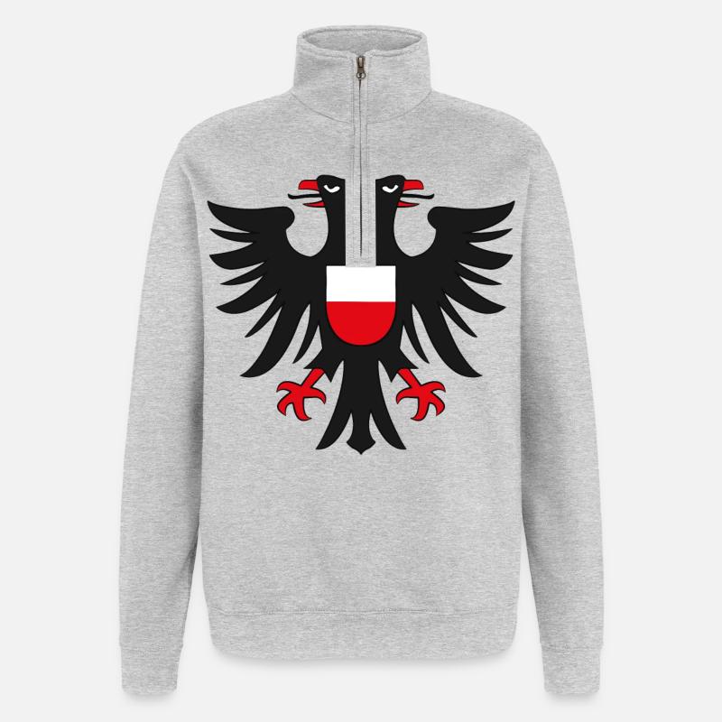 HL - eagle - Quarter-Zip Sweatshirt - heather grey