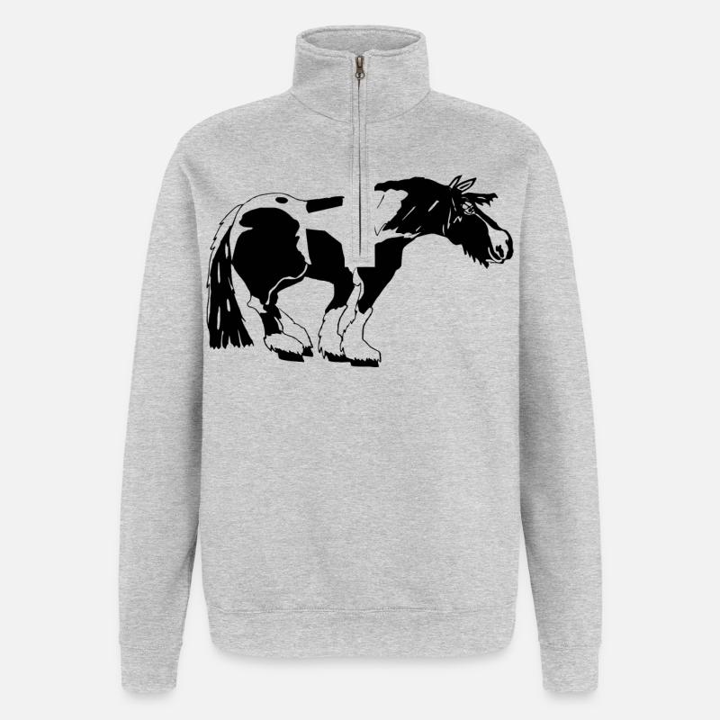 drôle Tinker, Tinker Spot, Tinker ride - Sweat à zip 1/4 - gris chiné