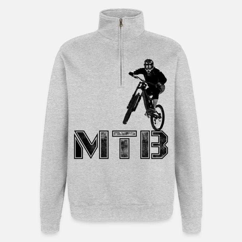 Cadeau VTT VTT - Sweat à zip 1/4 - gris chiné