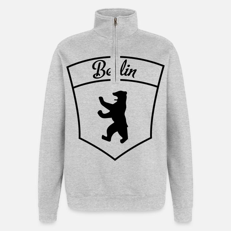 Berlin - Quarter-Zip Sweatshirt - heather grey