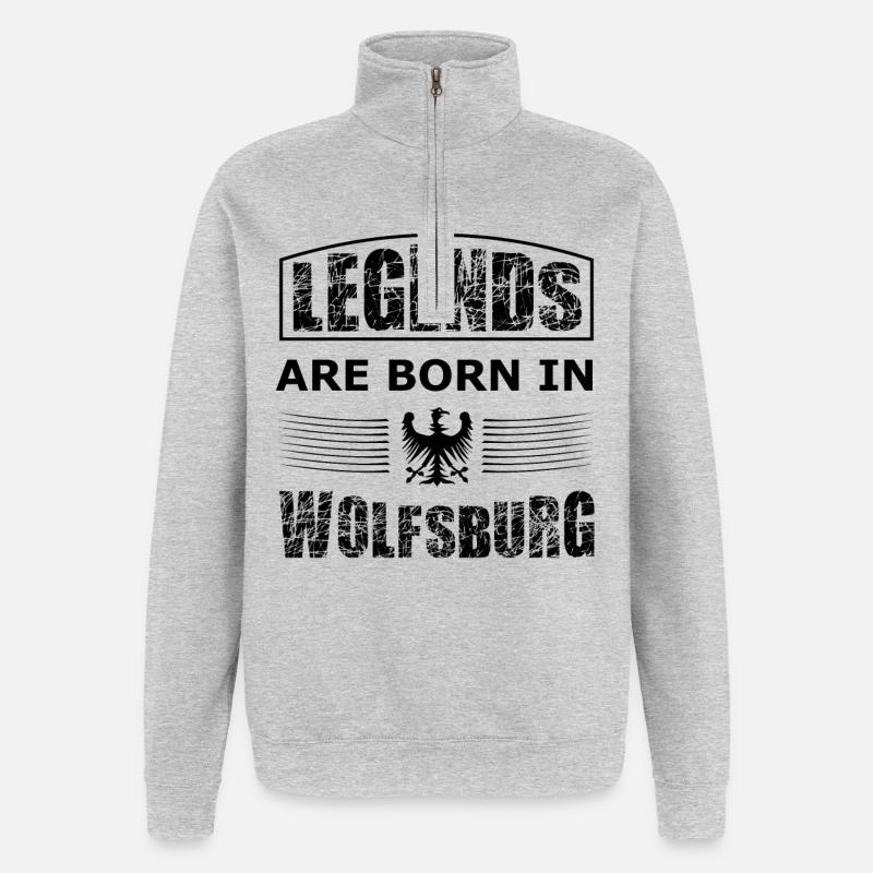Wolfsburg Legends - Quarter-Zip Sweatshirt - heather grey