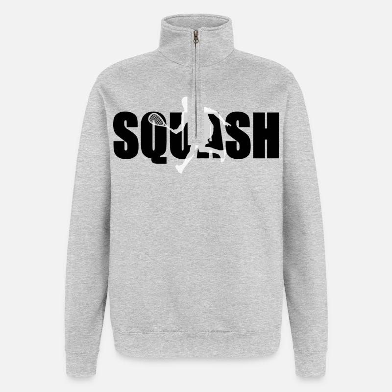 Squash - Sweat à zip 1/4 - gris chiné