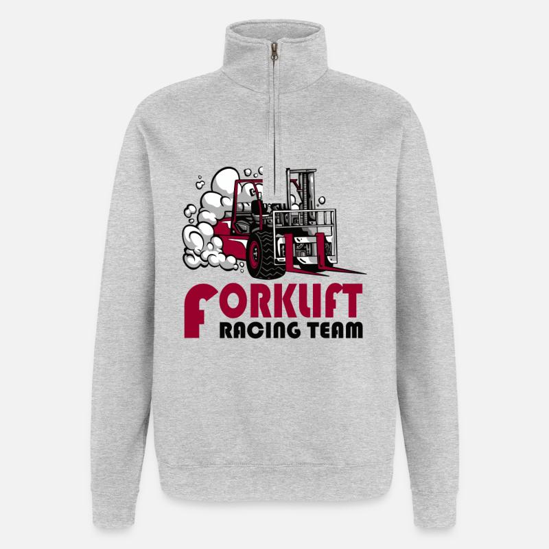 Stapler Racing Team - Quarter-Zip-Sweatshirt - Grau meliert