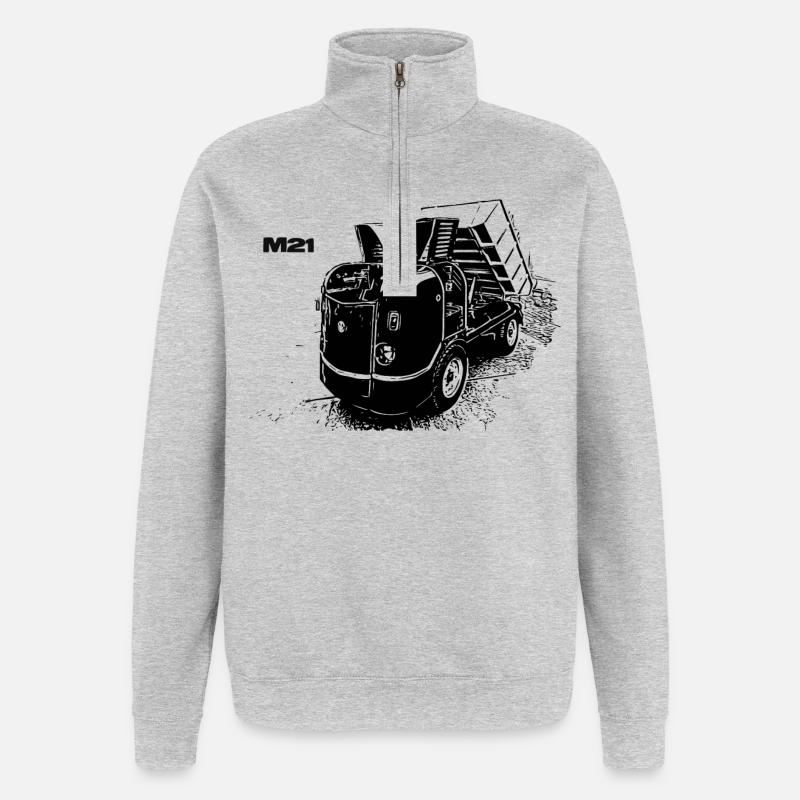 Multicar M21 - Quarter-Zip-Sweatshirt - Grau meliert