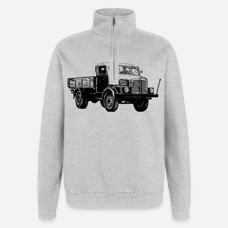 IFA S4000 - Sweat à zip 1/4 - gris chiné