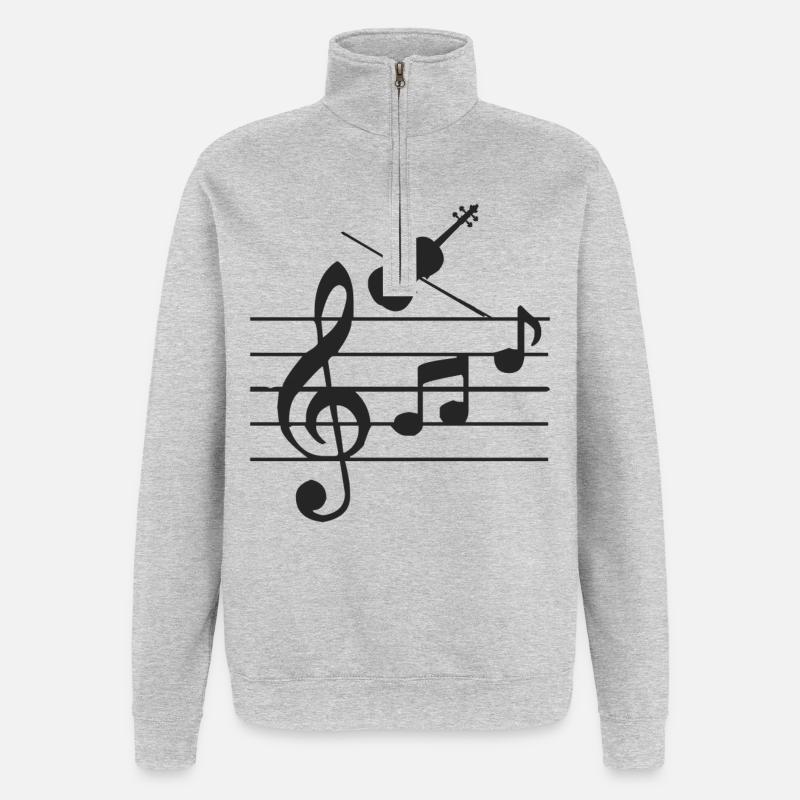 Strings - Quarter-Zip Sweatshirt - heather grey