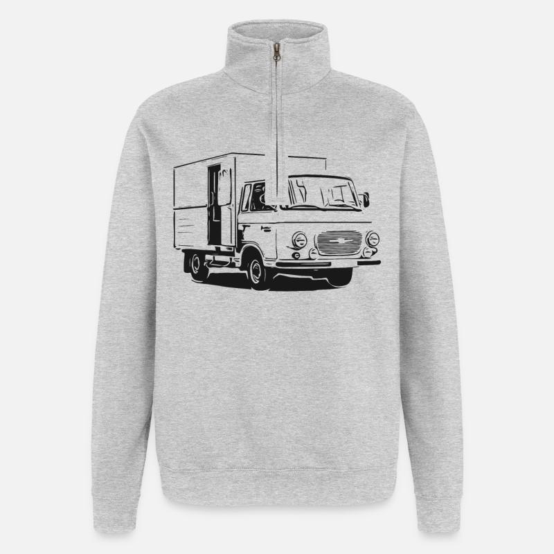 Barkas - Panel van - Quarter-Zip Sweatshirt - heather grey