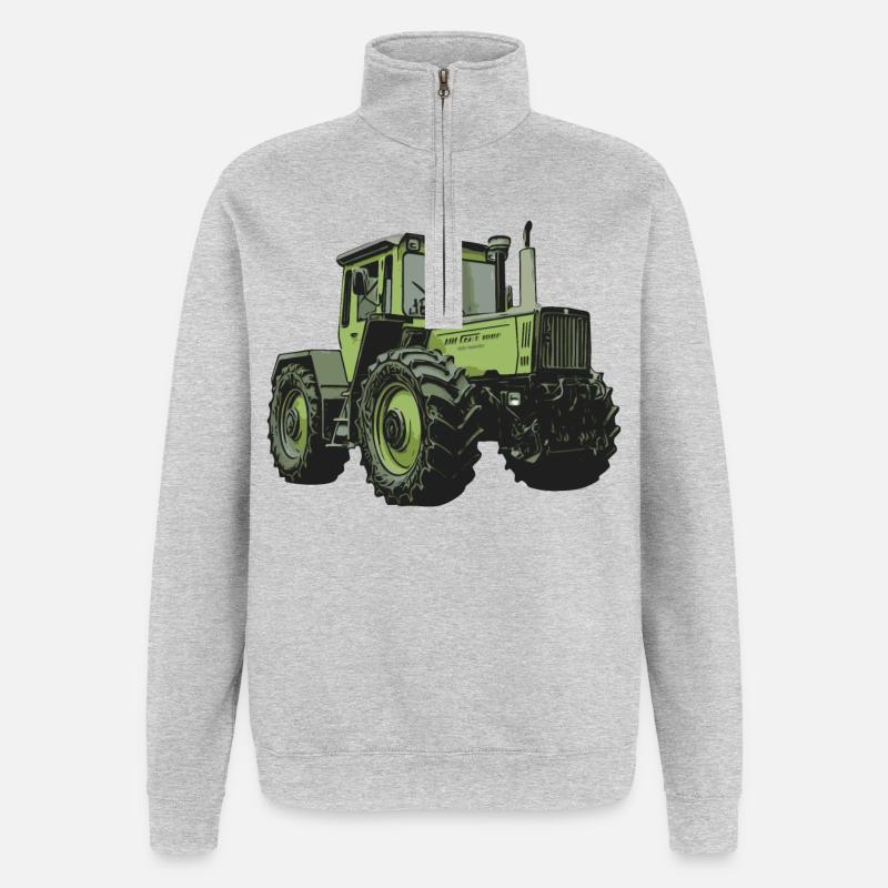 Tracteur MB trac 1800 intercooler - Sweat à zip 1/4 - gris chiné