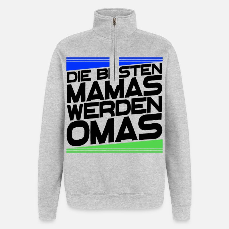 Gratulation Oma Statement Großmutter Alles Gute - Quarter-Zip-Sweatshirt - Grau meliert