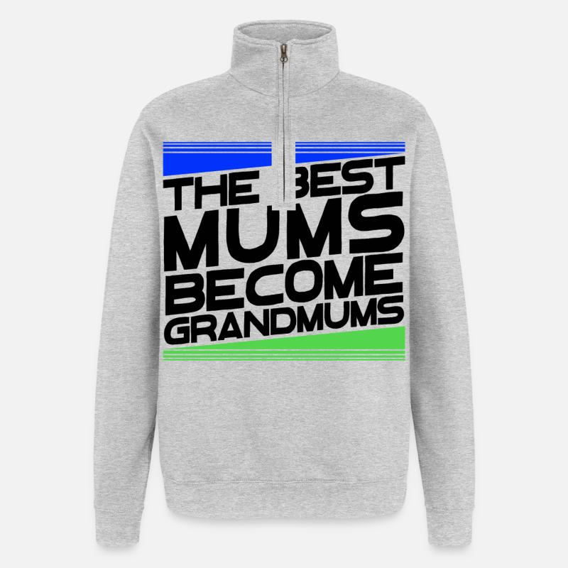 Cool Oma Statement Großmutter Glückwunsch - Quarter-Zip-Sweatshirt - Grau meliert