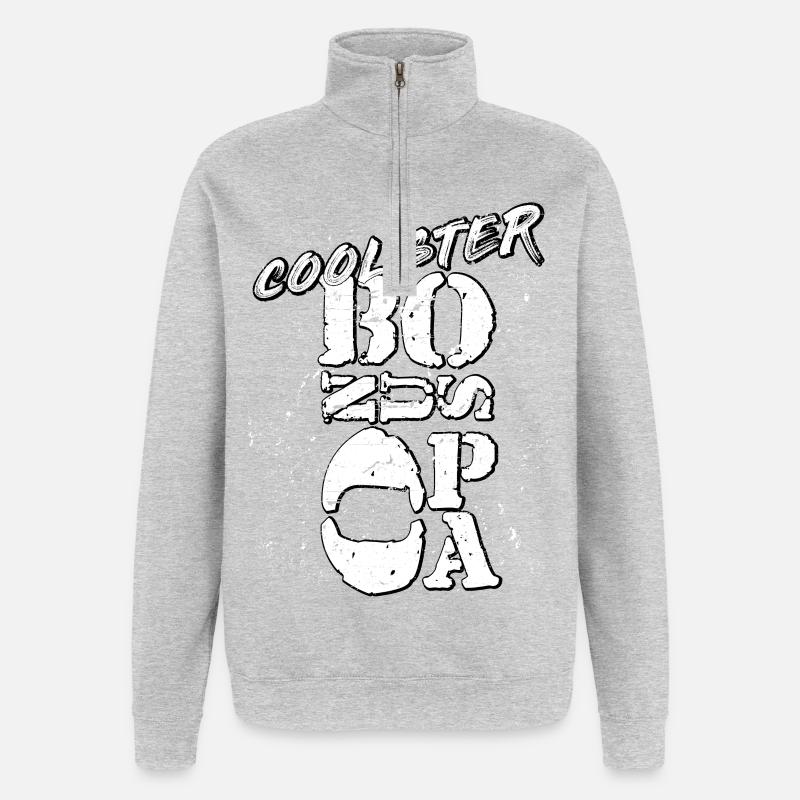 Opa Bonusopa - Quarter-Zip-Sweatshirt - Grau meliert