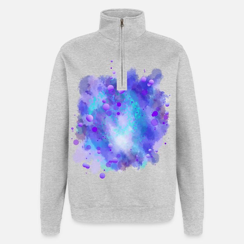 Azure Energy Sphere - Sweat à zip 1/4 - gris chiné
