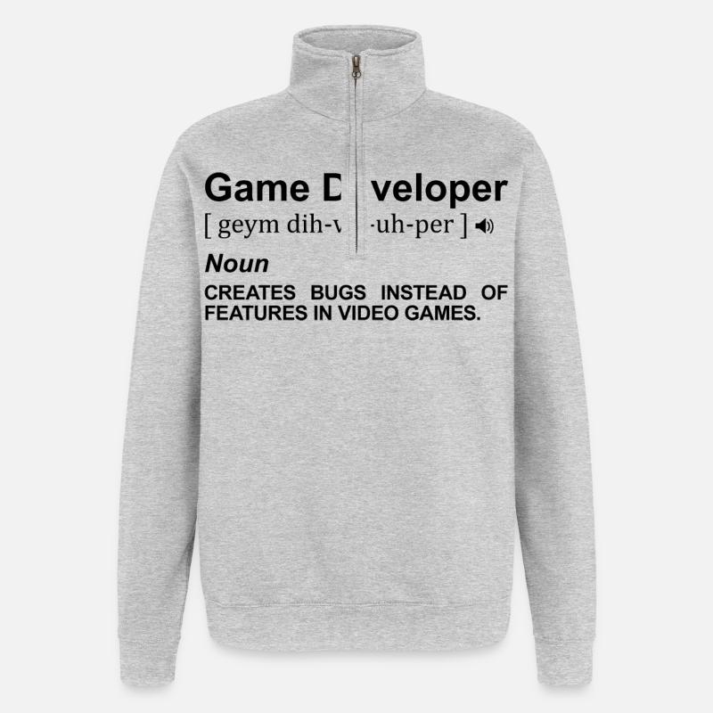 Game Developer Dictionary - Quarter-Zip Sweatshirt - heather grey