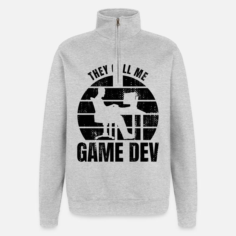 Game Developer - Quarter-Zip Sweatshirt - heather grey