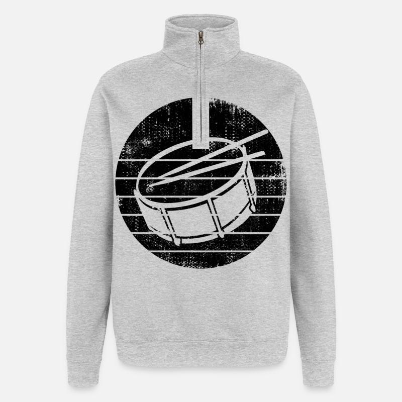 Side drum - Quarter-Zip Sweatshirt - heather grey