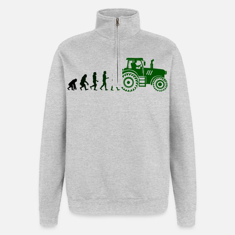 Véhicule utilitaire Farmer Evolution Véhicule Tracteur - Sweat à zip 1/4 - gris chiné
