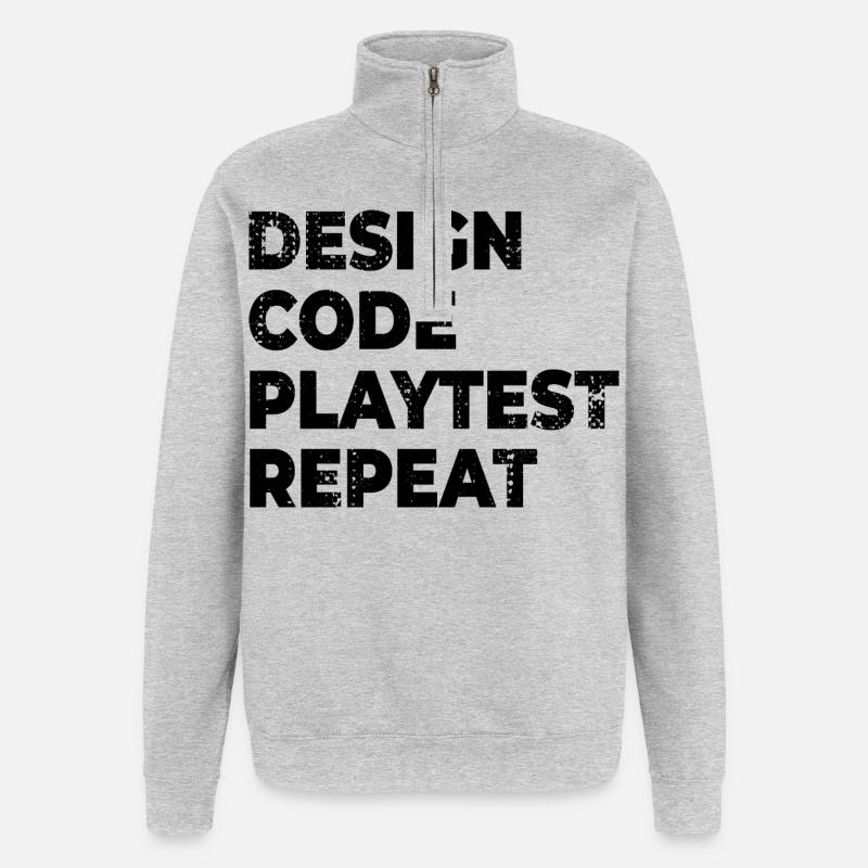 Design Code Playtest Review - Quarter-Zip Sweatshirt - heather grey