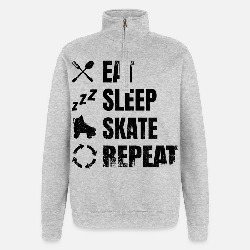 Roller skating routine - Quarter-Zip Sweatshirt - heather grey
