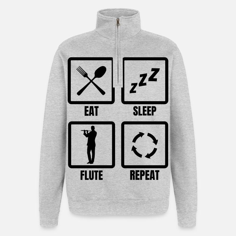 Flute Player Routine - Quarter-Zip Sweatshirt - heather grey