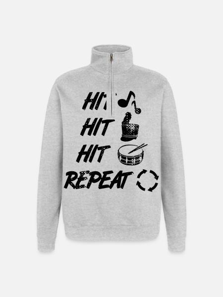 Marching Chapel - Quarter-Zip Sweatshirt - heather grey