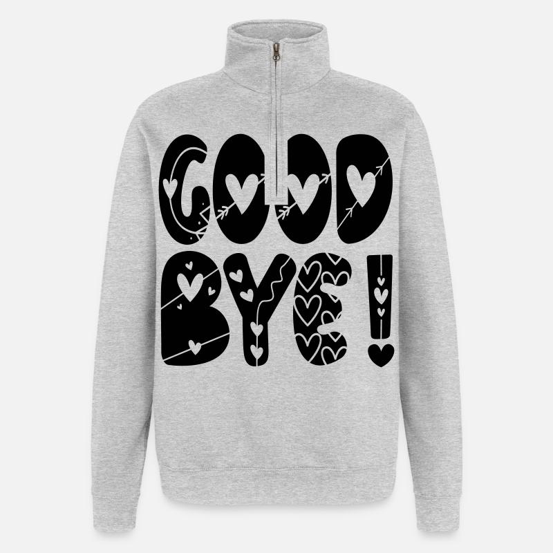 ADIEU ADIEU - Sweat à zip 1/4 - gris chiné