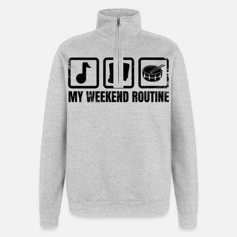 My weekend routine - Quarter-Zip Sweatshirt - heather grey