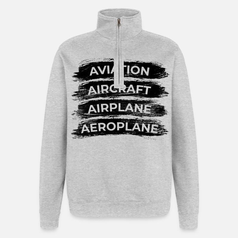Plan Spotter Routine - Quarter-Zip Sweatshirt - heather grey
