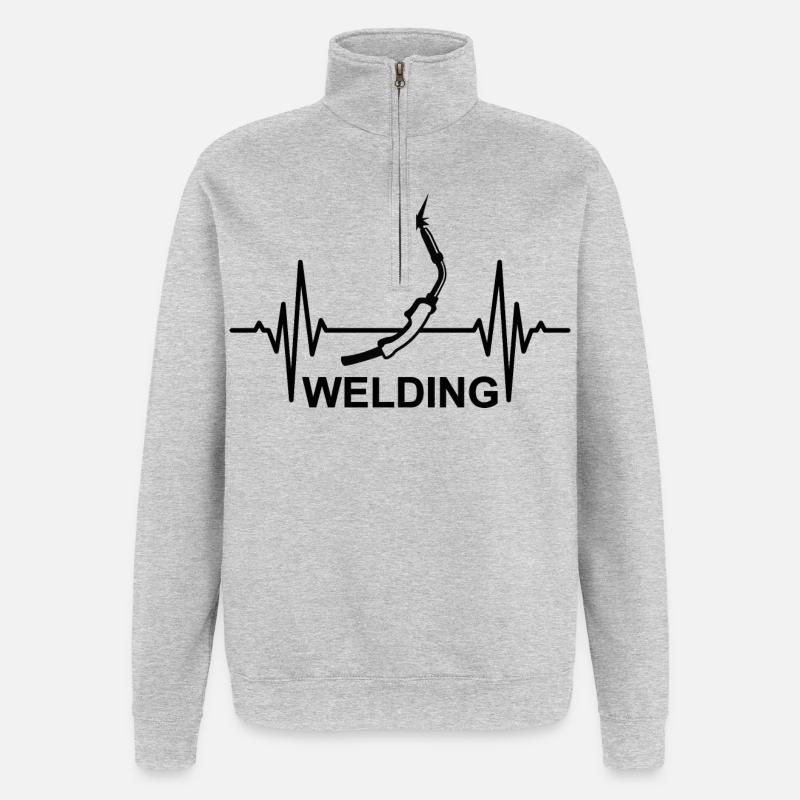Welding, ECG, palpitations - Quarter-Zip Sweatshirt - heather grey